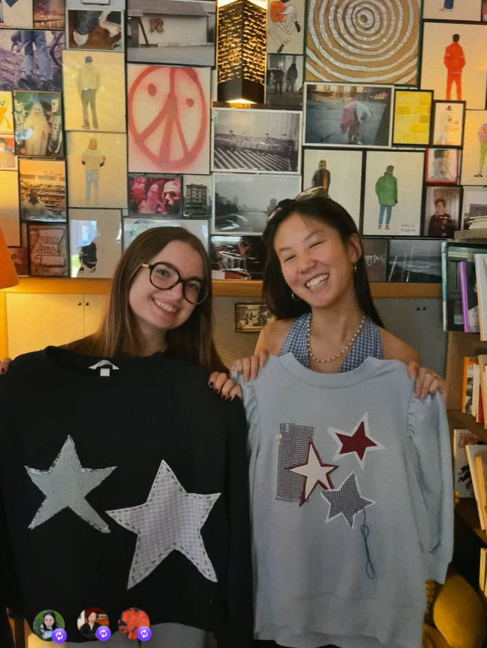 participantes café custom bouquin patch étoiles